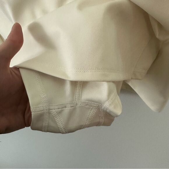 Reformation Cream Nina EcoMove Athletic Skirt Size Small High Waist Mini Active - Picture 7 of 16